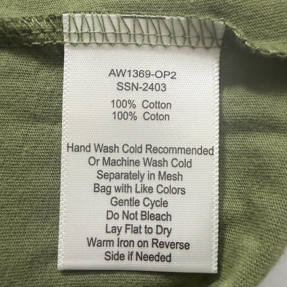 ATM Anthony Thomas Melillo Olive Green Long Sleeve Scoop Neck Tee Women's L NWOT - Picture 9 of 12